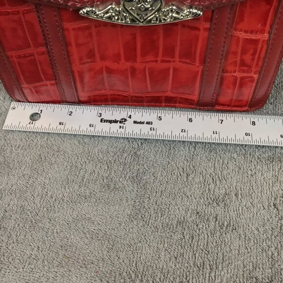 MC Marc Chantal Faux Croc Vegan Satchel Bag with Silver Ornaments EUC - Picture 5 of 9